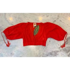 NWT Farm Rio Button Crop Top sz S